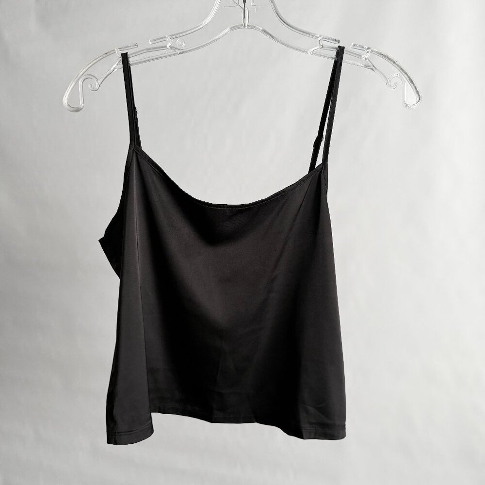 Brandy Melville Black Satin Tank Top